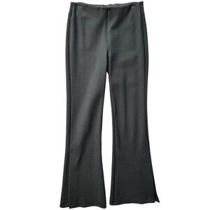 Soft Surroundings Black Ponte Flare‎ Slit Leg Trouser Pants Pull On Business TS